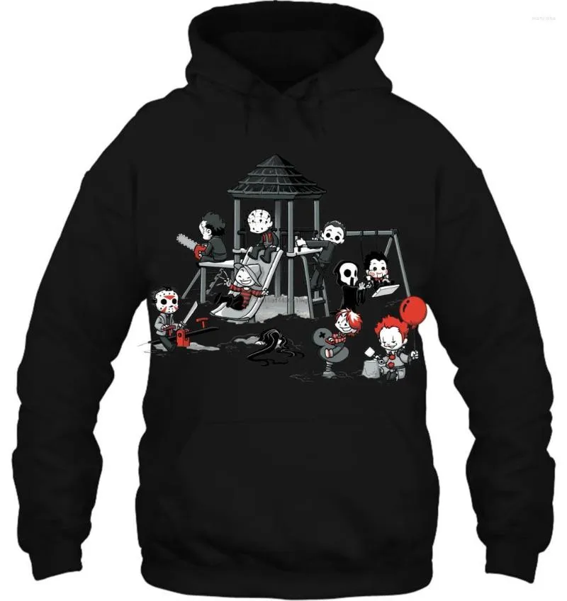 Erkek Hoodies Erkek Hoodie Komik Yenilik Korku Parkı Serin kadın sokak kıyafetleri