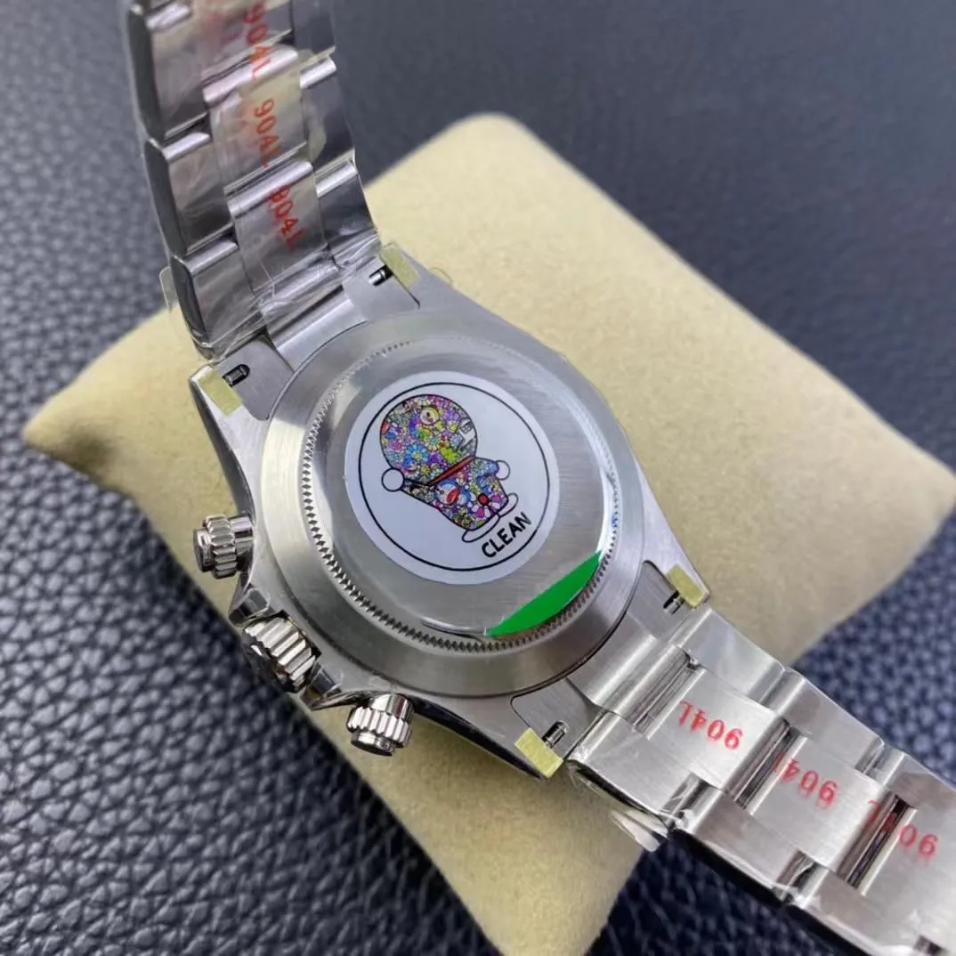 Clean Watch Luxe Super Qualité 116500LN Eta 4130 Mouvement Montres automatiques 40mm Lunette en céramique 904L Lumineux Étanche avec boîte227f