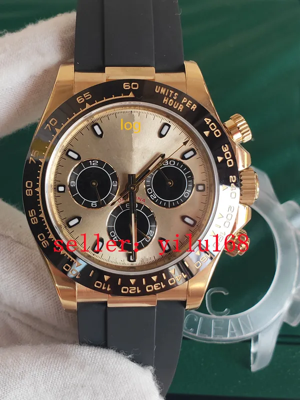 Clean Factory Men Wristwatch Timing Wrist montre Cal.4130 Mouvement mécanique Taille de 40 mm d'épaisseur 12 mm 904L Sapphire Verre Super Luminal imperméable 116508 116518