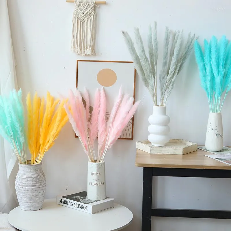 Decoratieve bloemen Natuurlijk echt gedroogd Reed Pampas Grass Bouquet Diy Handgemaakte hooi -combinatie Boheemian voor huwelijkshuistafel Dekoratie