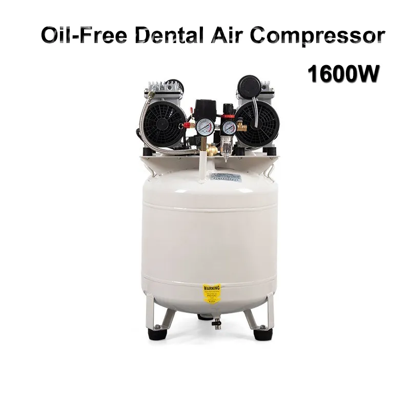 50L Compressore d'aria dentale senza olio Compressore d'aria mobile da laboratorio Macchina silenziosa del compressore d'aria 220V