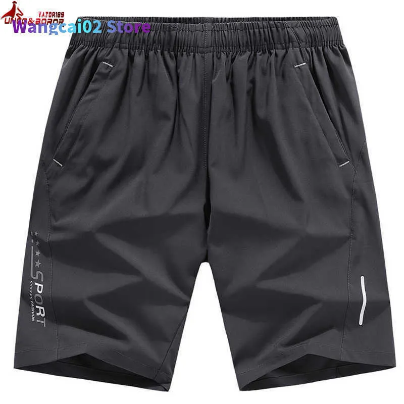 Shorts masculinos shorts masculinos tamanho grande 7xl 8xl 9xl 10xl Casual Jogging Sport Men da cintura elástica de verão praia respirável Placa de secagem rápida 022023h