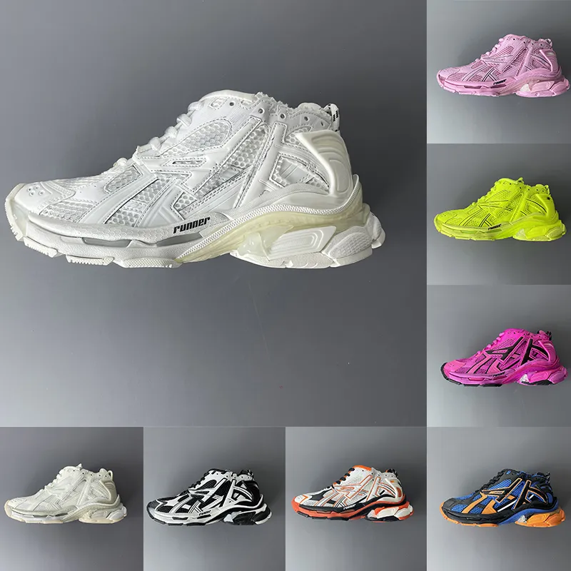Дизайнеры Женщины Мужчины повседневная обувь Paris Runner 7.0 Transmit sense Кроссовки черный, белый, розовый, синий, Бордовый, Кроссовки Deconstruction для бега, dhgate 7, Кроссовки