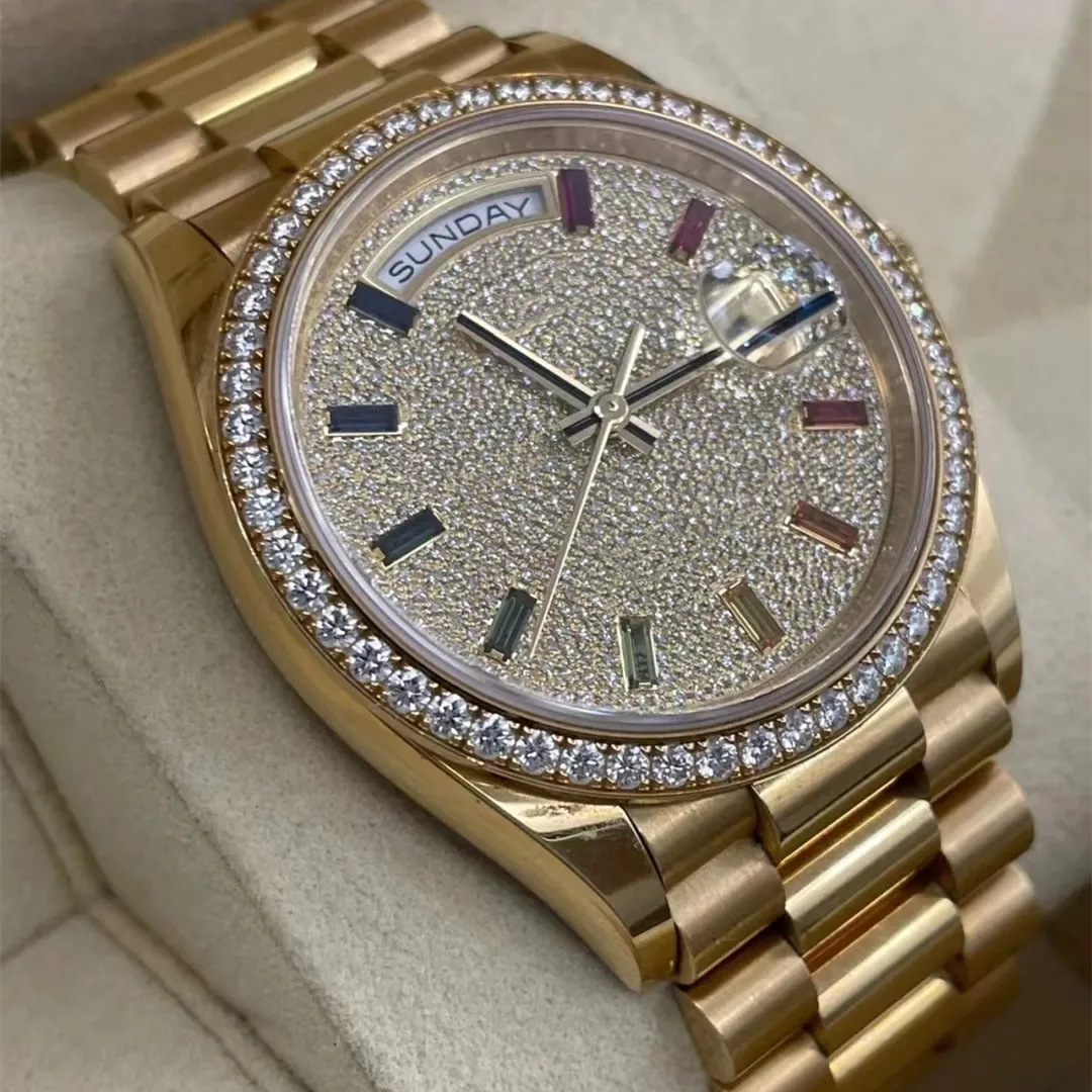 Montre unisexe montre mécanique femme 36MM diamant de luxe turquoise m128348rbr-0030 saphir étanche 50M ceinture cadeau design boîte originale