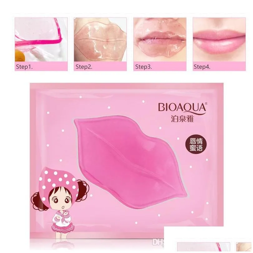 Andra hudv￥rdsverktyg Bioaqua Lip Gel Mask Hydrating Reparation Ta bort linjer BLEMISHES L￤tt Line Collagen Drop Delivery Health Beauty DH6UW