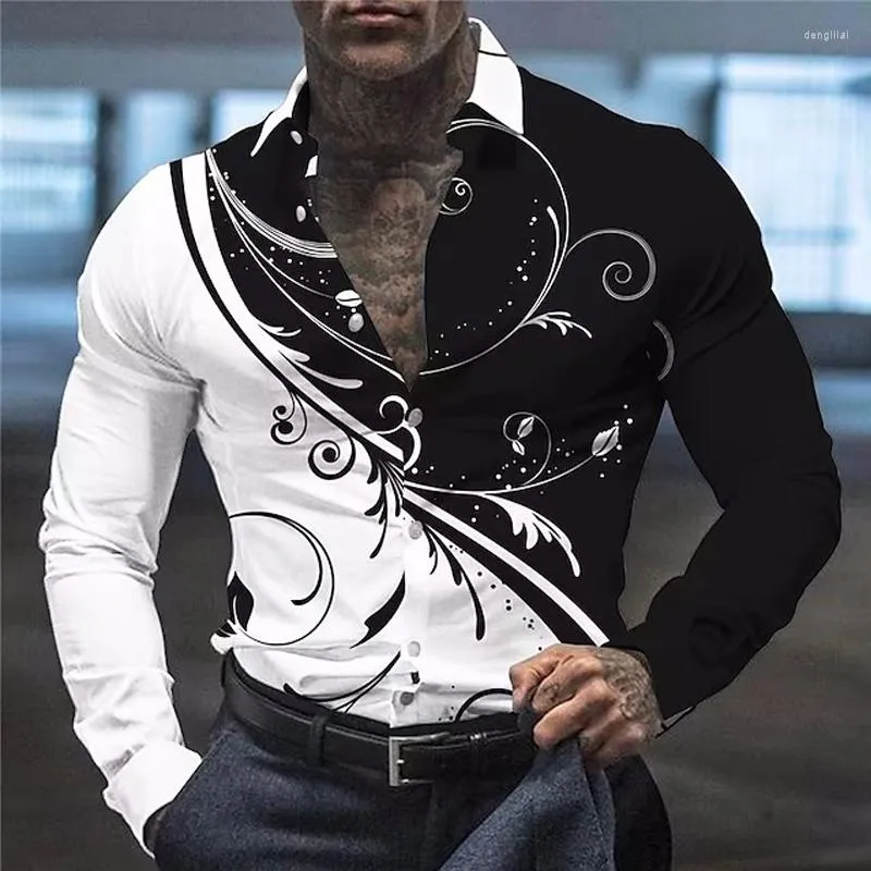 Camisas Informales Para Hombre Moda 2023 Cuello Para Hombre Tops De Manga Larga Con Estampado Diario De Gran Tamano Para Adultos Ropa Para Hombre Cardigan De Alta Calidad De 27 16 DHgate