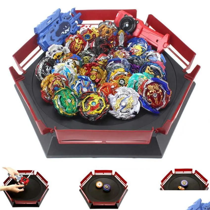 Beyblades Metal Fusion Takara Tomy Комбинированное Beyblade Burst Set Toys Arena Bayblade с пусковой топ -топ x0528 Drop Delivery Dhjox