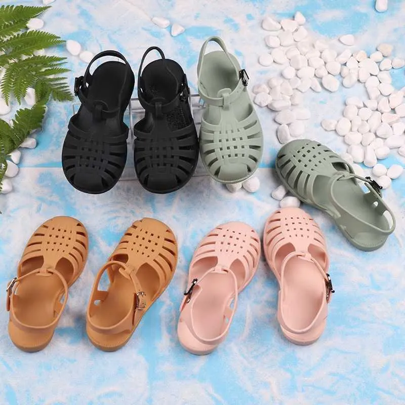 Sandalen Baby Girl Sandalen 13 14 -jarige kleine meid sandalen Ademende kinderen Slipper PVC Zomer Kinderschoenen Zomer 2022 R230220