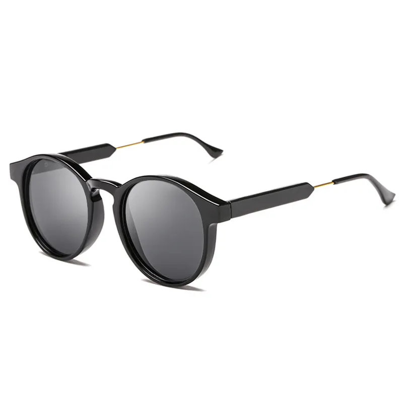 Solglasögon retro runda lyxdesigner för manliga kvinnliga glasögon 2023 mode klassiska män kvinnor sommar mörka glasögon uv400sunglasses