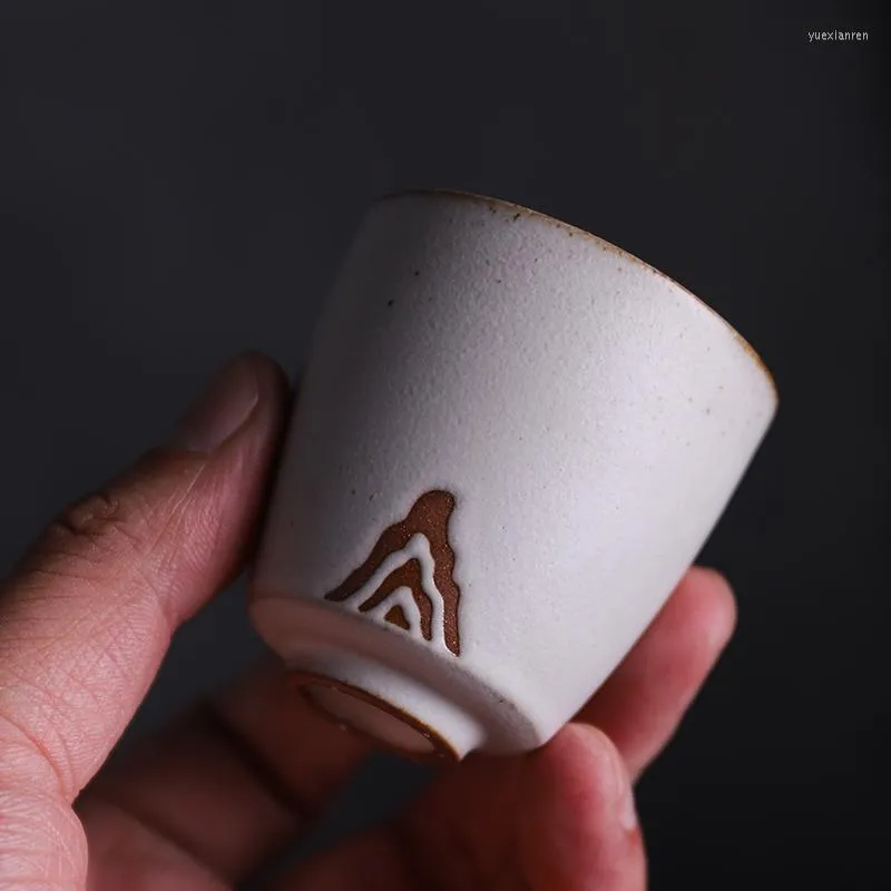 Cups Saucers LUWU Japanese Ceramic Tea Cup Handmade Mountain Teacup Chinese 50ml