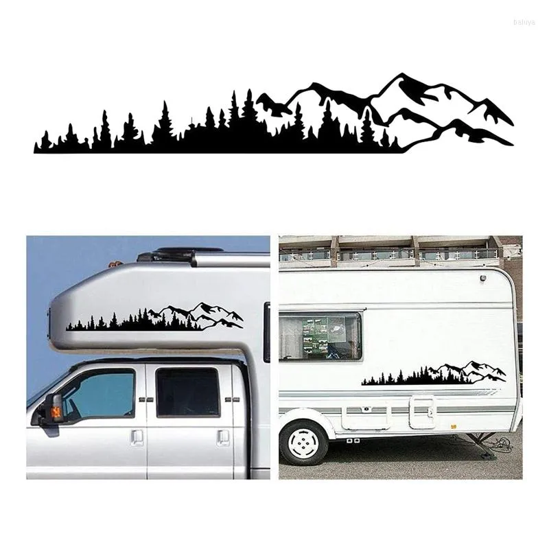 All Terrain Wheels RV Motorhome Side Body Window Bumper Sticker Large Mountain Tree Decal Decoration For Car Truck