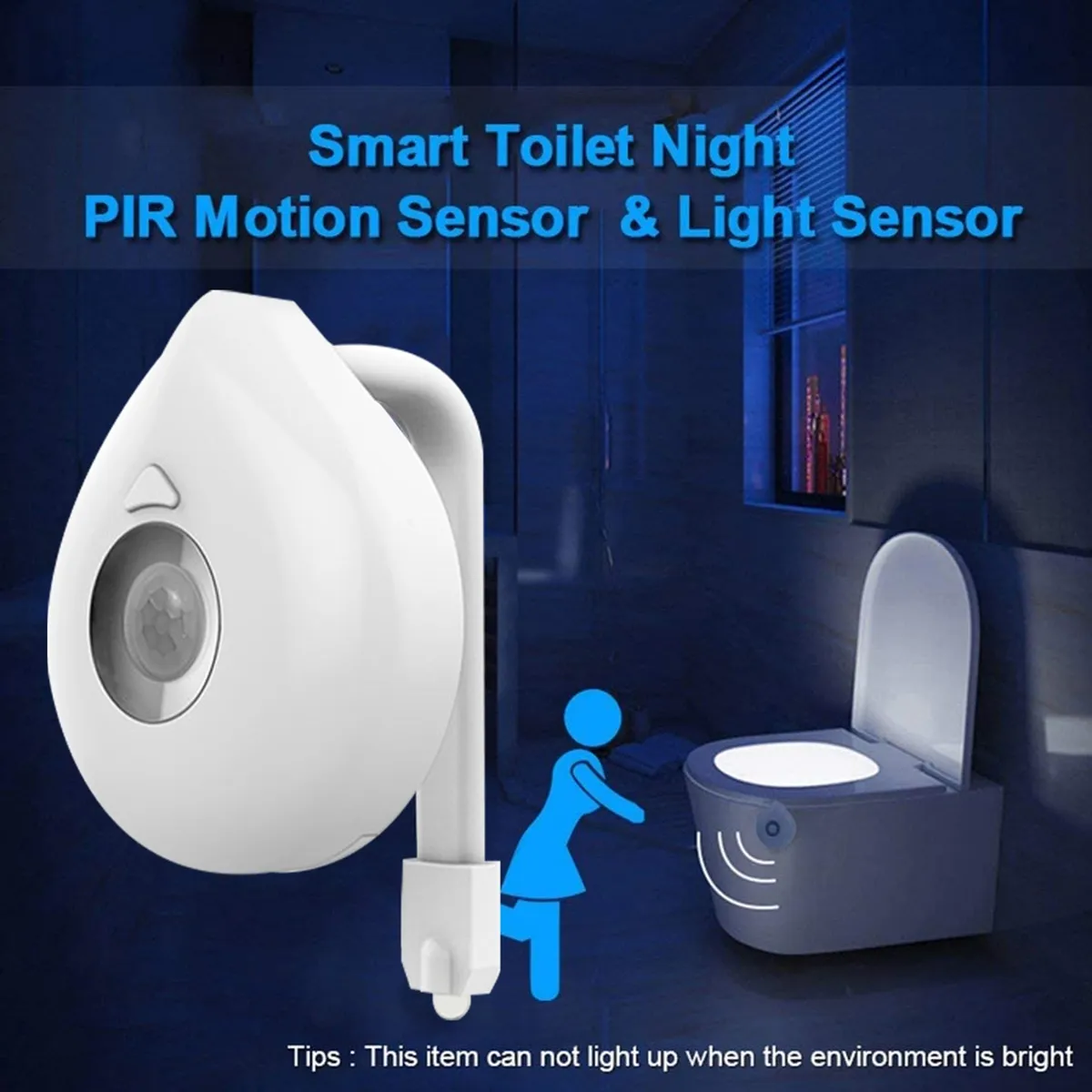 Smart PIR Motion Sensor Toilet Seat Night Light Waterproof 8 Colors Night Lamp For Toilet Bowl LED Luminaria Lamp Toilet Ligh