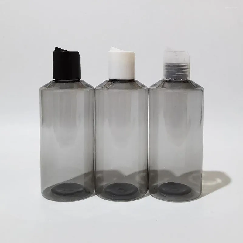 Garrafas de armazenamento 200 ml de shampoo vazio Plástico parafuso Pressione Caps