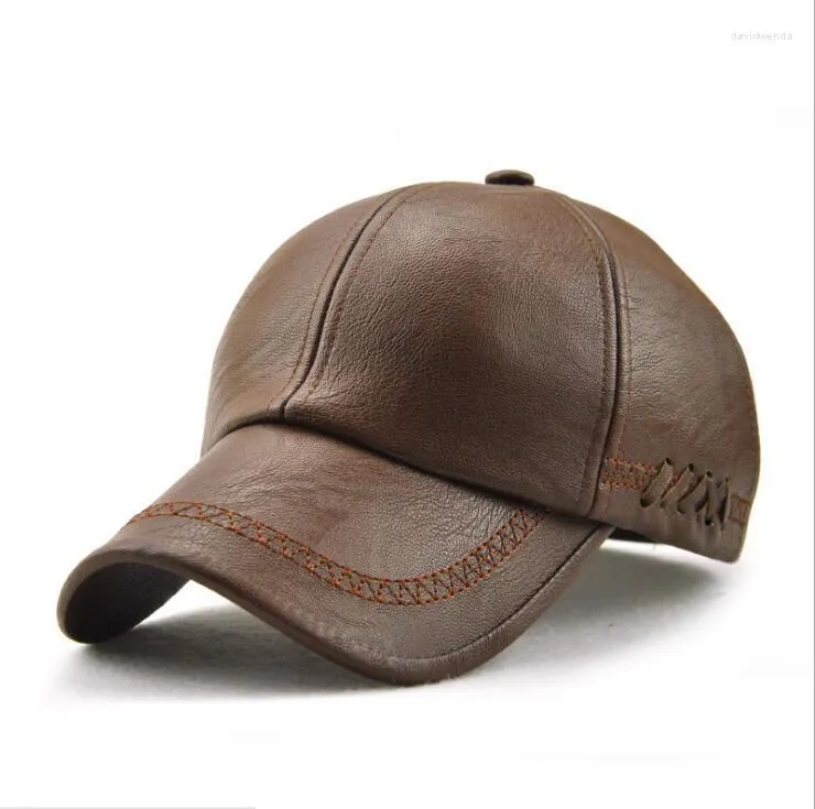 Бертс бренд Jamont Регулируемый осенний и зимний PU Visors Hat Baseball Cap Fashion Men's Outdoor с плюшем