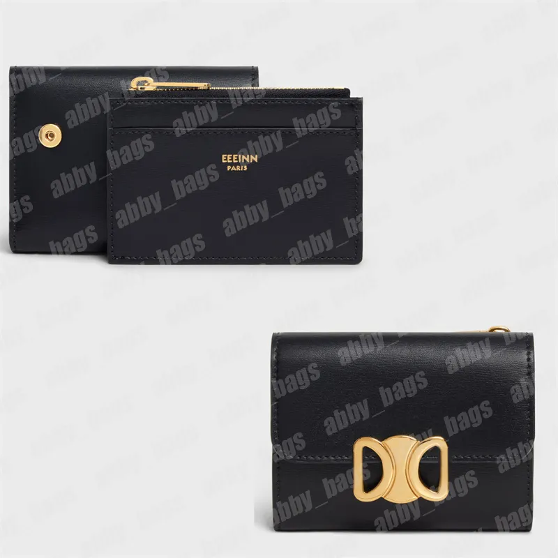 여성 캐주얼 카드 소지자 디자이너 분리형 C 지갑 럭셔리 브랜드 망 지갑 검정과 황갈색 카드 소지자 상자가있는 여성용 작은 동전 지갑