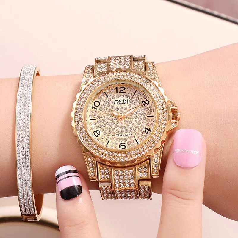 Relógios de pulso de luxo diamante feminino assista elegante qi zhi kuan presente de moda damas prateadas todas as ofertas