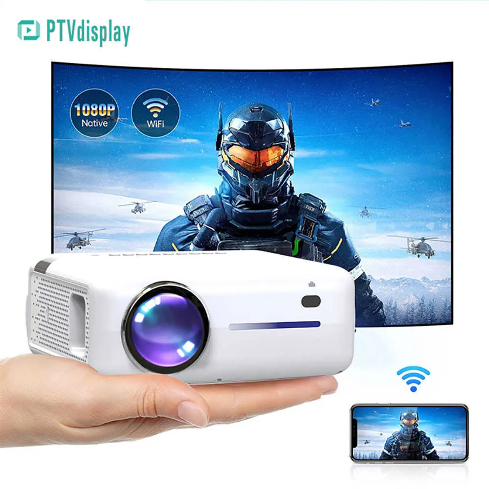 Proyector de TV Android HD 1080p con WiFi Bluetooth 9000 lúmenes,  proyectores de video inalámbricos LCD LED para juegos de películas al aire  libre