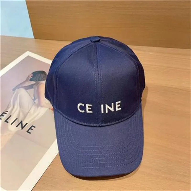 Navy Baseball Cap Designer Piłka nożna Słońce Listy mody haftowane ze strat