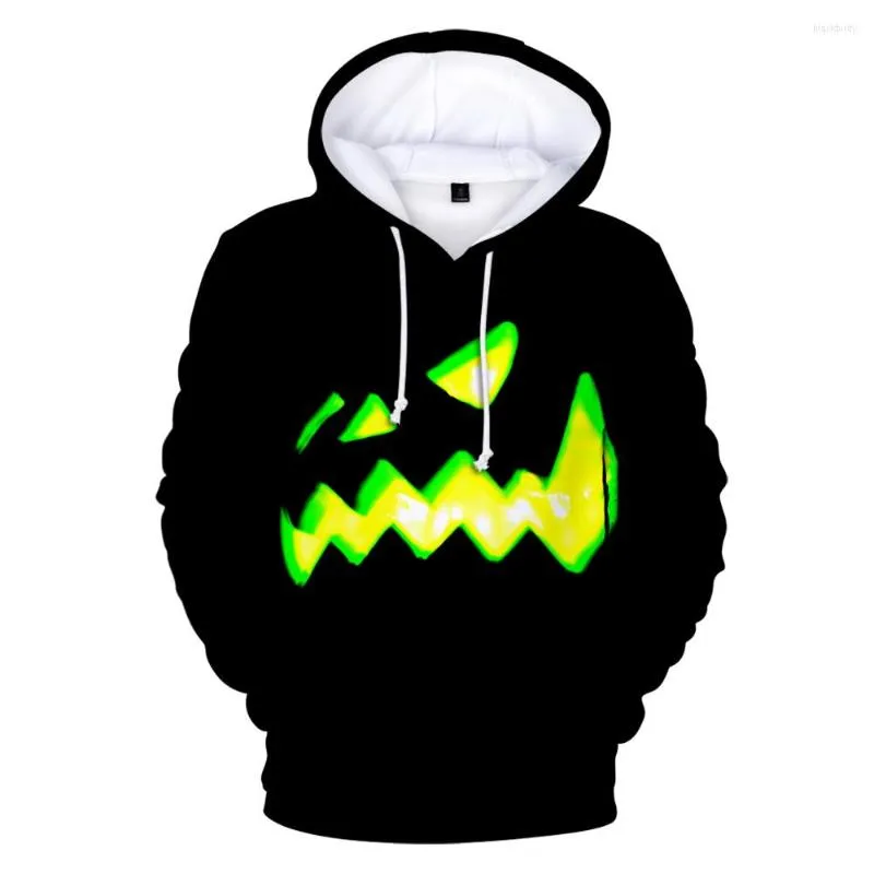 Erkek Hoodies 2023 Güzel Parlak Renk Cadılar Bayramı 3D Baskılı Erkekler/Kadınlar/Çocuk Hip Hop Cool Harajuku Erkek/Kız