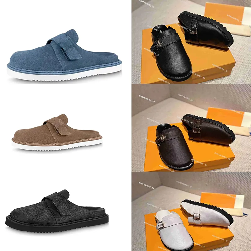 Designer Slippers Cosy Flat Comfort Clogs Sandals Fashion Calfskin Sandal Women Men Slipper Classic Slides Summer Beach Mules Slide