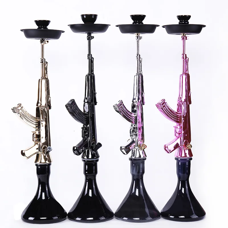 Bulk Order Arabian Nights Hookah Set With AK47 Gun, Shisha Lating Resin