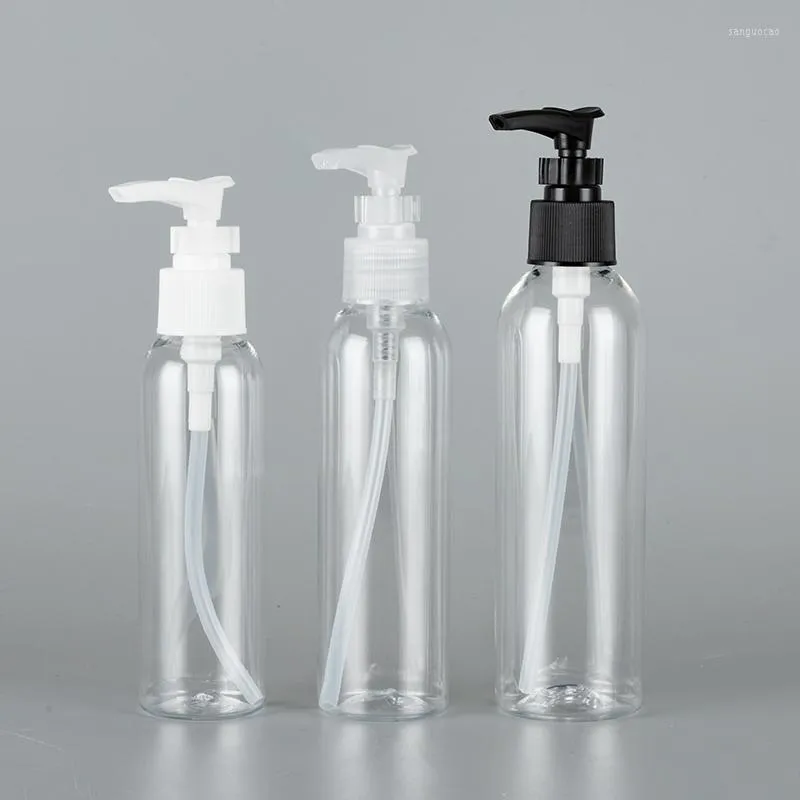 Bottiglie di stoccaggio 30 pezzi 120 ml 150 ml 200 ml Pompa per lozione vuota Shampoo trasparente con dispenser Sapone liquido per la cura personale Imballaggio cosmetico