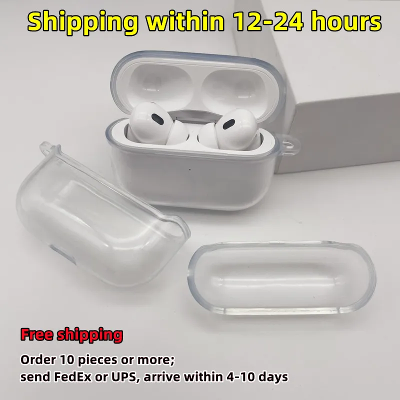 Voor AirPods Pro 2 AirPod Pros Bluetooth -headset accessoires Airpod Pro Airphone Airpods 3 Transparant Protective Cover Pro 2nd Generation Soft Shell oortelefoon Case