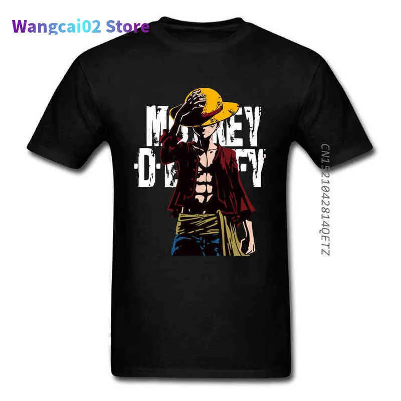 Herren T-Shirts Niedliches Einhorn One Piece Ruffy T-Shirt Casual T-Shirt Homme O Neck Streetwear Mann T-Shirt Jungen Kleidung Anime Top Tees 022123H