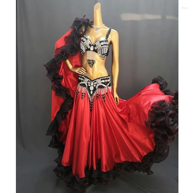 Professional Womens Belly Dance Costume Set Stage Wear For Women