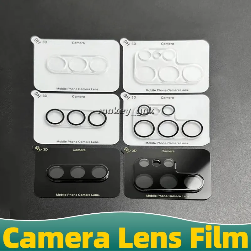 2.5D Clear Tone Back Camera Protector Glass Lens Cover för Samsung Galaxy S22 S23Plus S23ultra Screen Protector Black