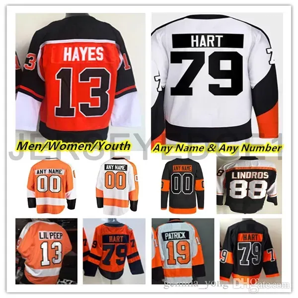 Travis Konecny Reverse Retro 2023 Maillots de hockey Lil Peep Kevin Hayes Tony DeAngelo Joel Farabee van Riemsdyk Ivan Provorov Carter Hart Scott Laughton Wade Allison