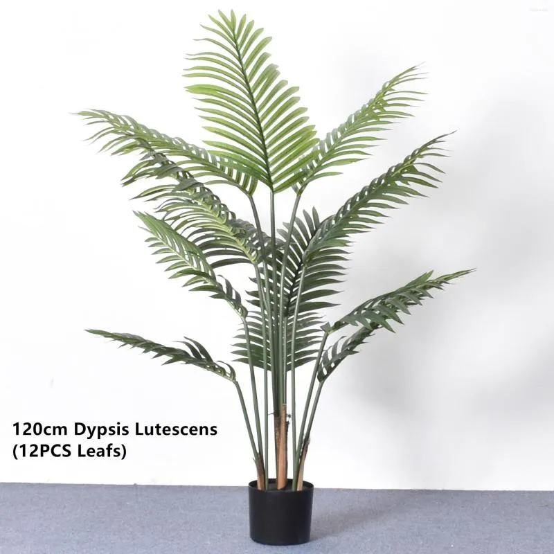 Fleurs décoratives 1.4m Queue lâche TournesolArtificiel Dypsis Lutes Arbre Plante Décor Faux Palmiers Tropicaux Plantes Parfait Faux Lutescens