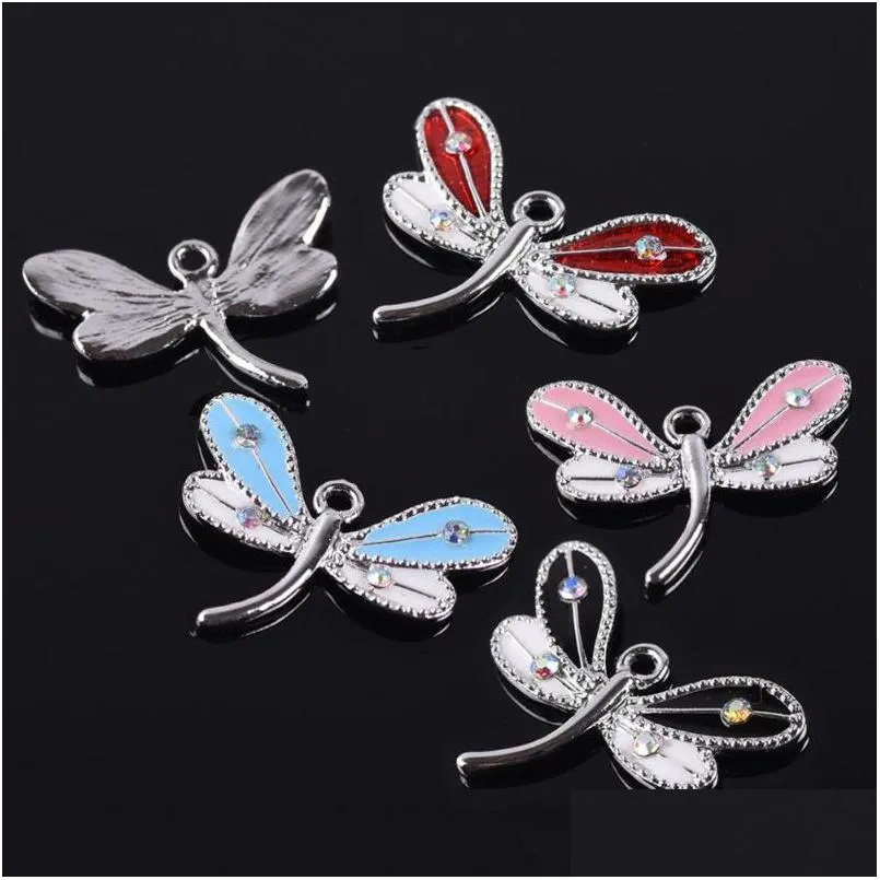 Charms 5pcs 25x19mm Dragonfly Metal Metal Loose Pingents Minde