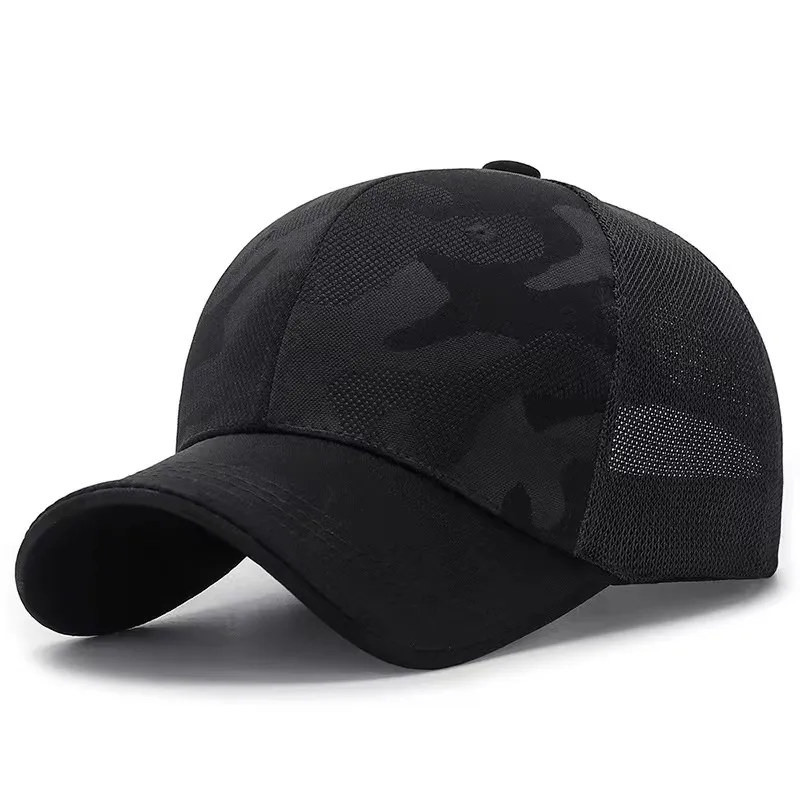 Gorra de béisbol de estilo de diseño para exteriores, gorra de visera informal deportiva, gorra de pato, malla transpirable, gorra de sudor no tapada, correa ajustable