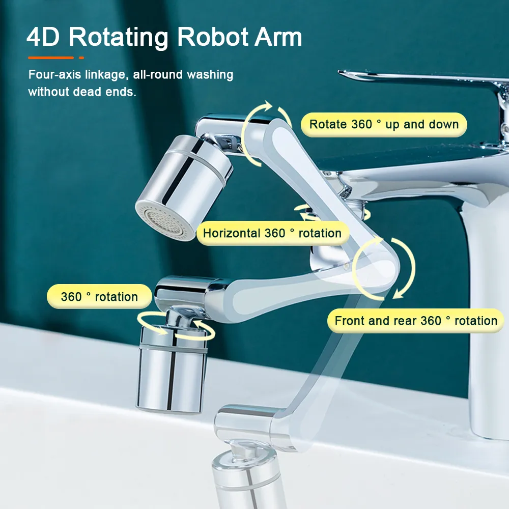 Extenseur de Robinet 1080 Degrés, Rotatif 1080 Degrés Universel Robinet  Extender ABS 24mm Diamètre Extérieur pour Cour 