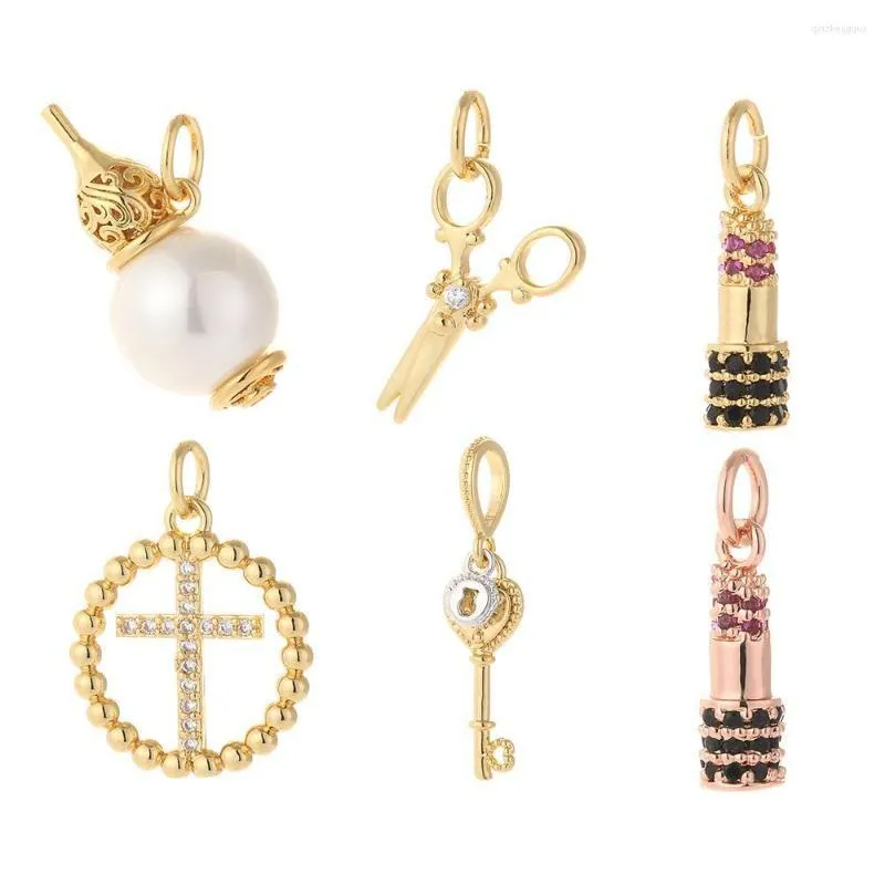 Charms Cross för smycken Making Gold Sun Eye Coin Designer DIY örhängen Halsband Armband Charm Copper Drop Leverans 202 Dhekp