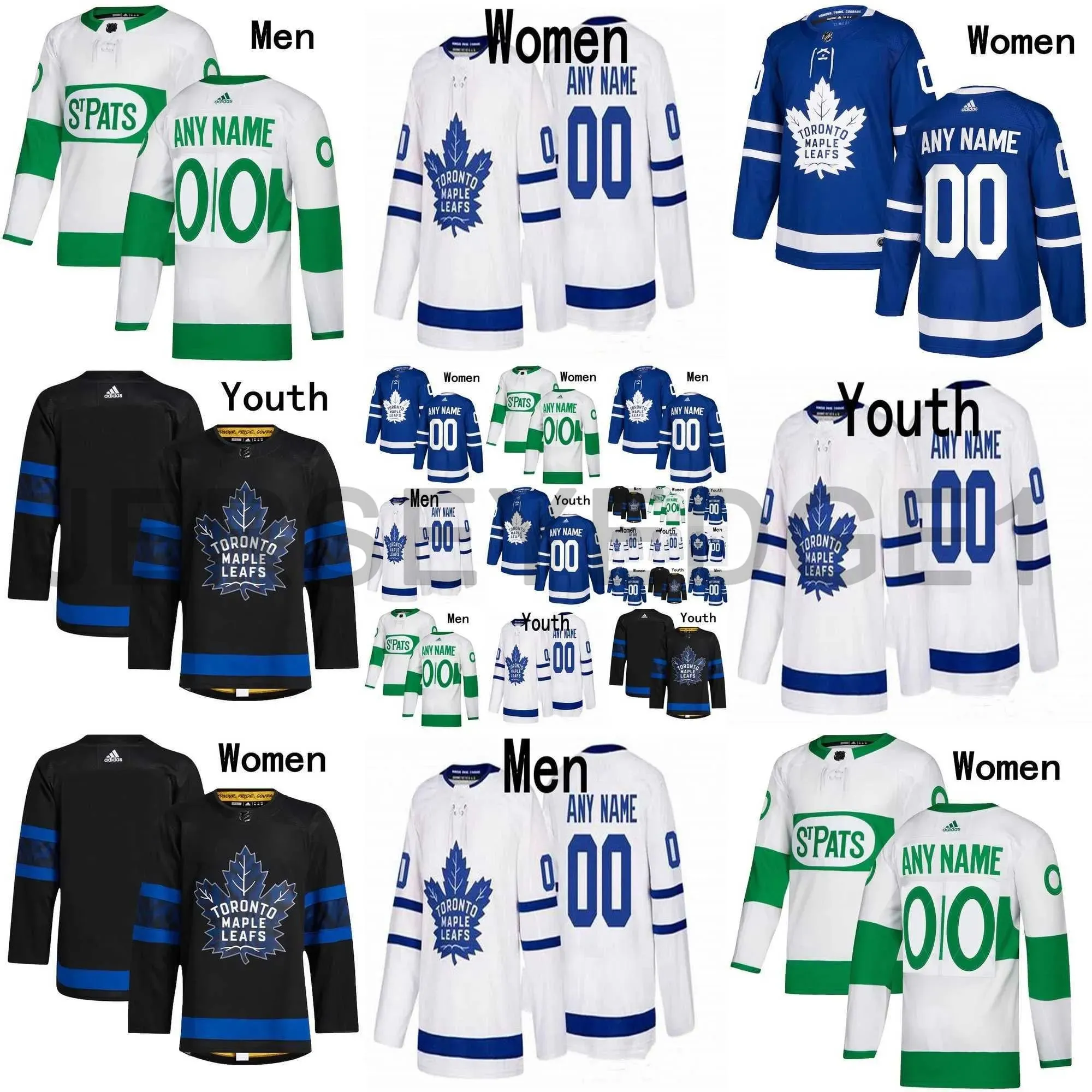 2023 Toronto Maple Hockey Maglie Leafs 8 Jake Muzzin 12 Zach Aston-Reese 24 Wayne Simmonds 89 Nicholas Robertson 98 Victor Mete 30 Matt Murray 35 Ilya Samsonov