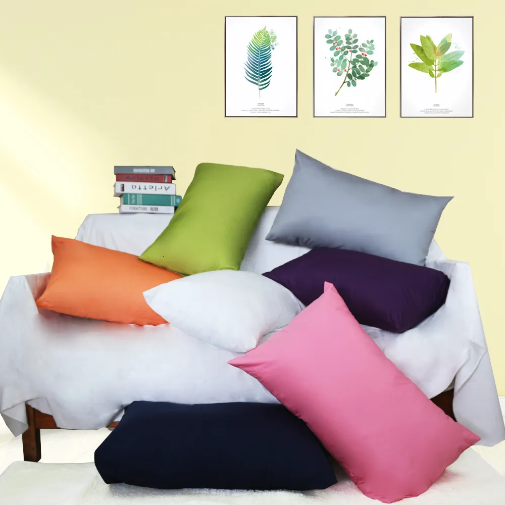 Federa per cuscino Full Cotton Body Twill Plain Long 50x70 Fodera per cuscino per divano letto di grandi dimensioni Nordic Home Spring Decor 230221