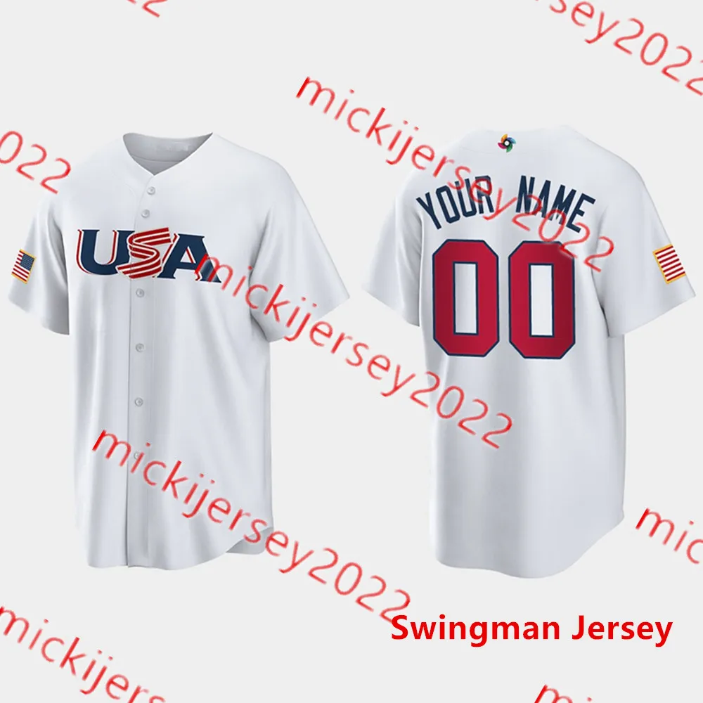 2023 WBC USA Team Baseball Jerseys Custom Stitched, Mens & Youth Sizes