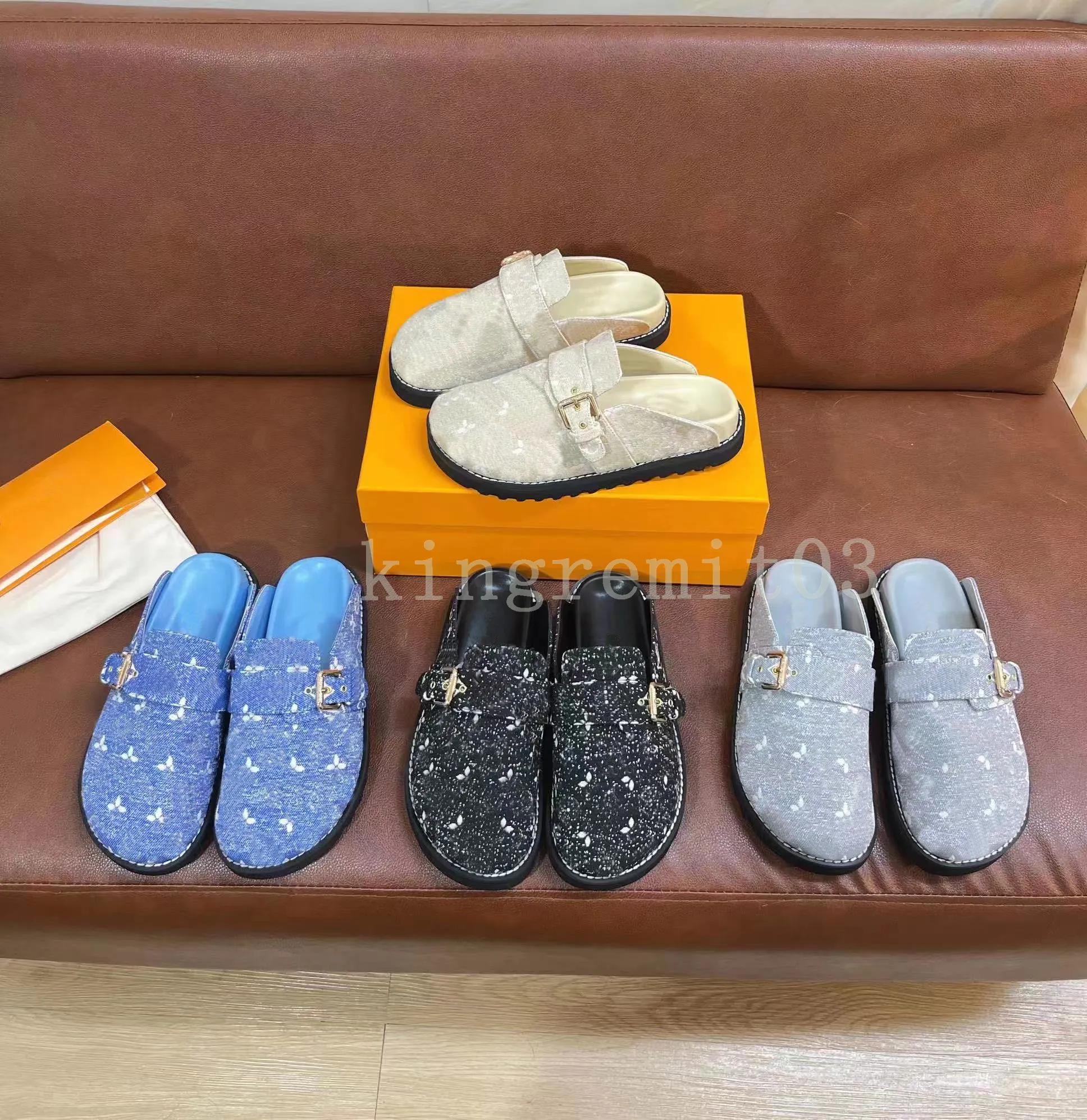 1050~Touch Strap Closure Leather COSY Sandals