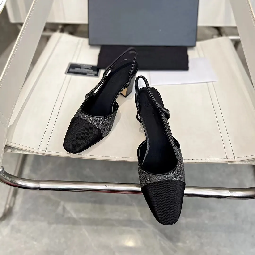 2023 Haber Kadınlar Sıradan Ayakkabı Yaz Patchwork Sığ Sandalet Kadın Klasik Ayakkabı Karışık Renkli Tıknaz Tek Ayakkabı Orijinal Deri Slingback Sandalet