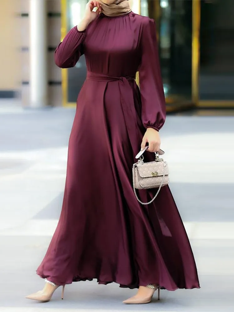 chinese dress ladies FARAH DRESS CHOCOLATE – DEMURE HIJABS main image 1