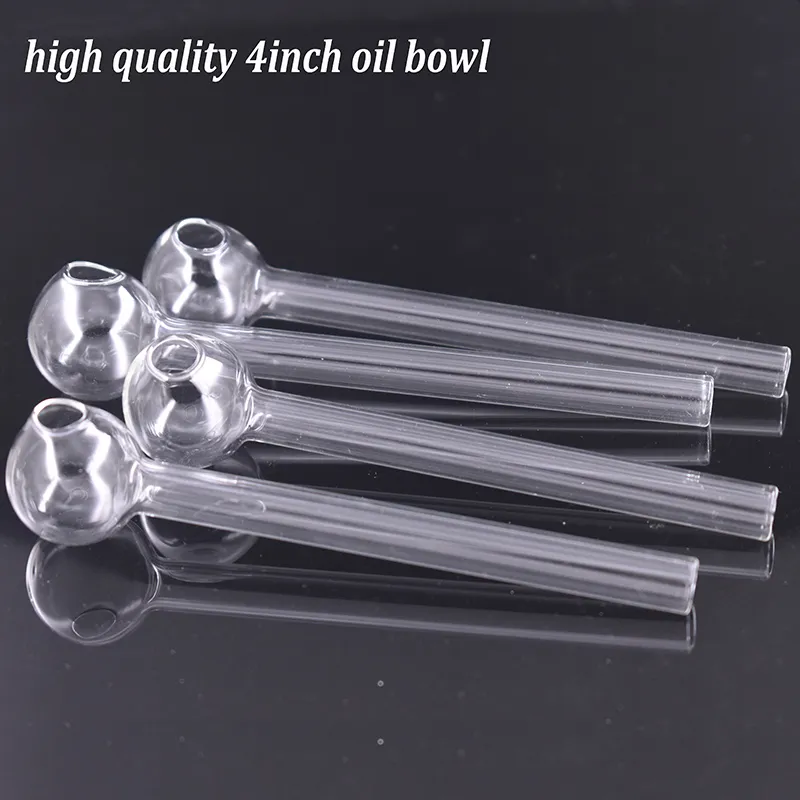 4inch Thick Pyrex Glass Oil Burner Pipe High Quality Glass Tube Smoking Pipes Tobcco Herb Glass Oil Nails Water Hand Pipes Smoking Accessories Cheapest Hot Selling