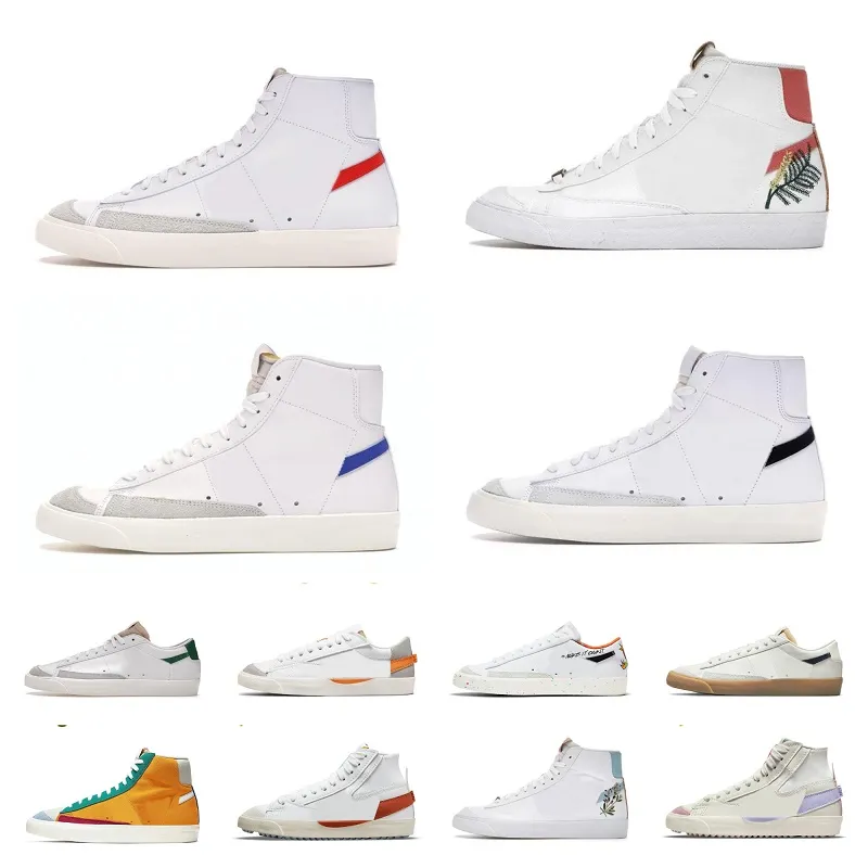 Blazer Mid 77 Vintage Jumbo Sapatos Casuais Masculino Feminino Blazers OG Multi Branco Vermelho Indigo Pine Green Summit Arctic Punch Sail Gum Homens Treinadores Designer Plataforma Tênis