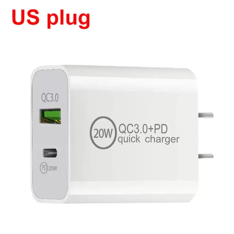 20W Quick QC3.0 Type C chargers USB-C USB A US US AU WALL PLUCT PD FASTRAL