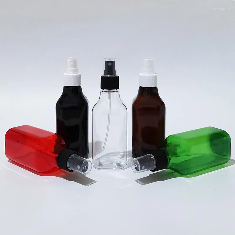 Storage Bottles (30pcs)200ml White/Brown Liquid Plastic Spray Bottle R24 Empty Cosmetics 200cc Amber PET