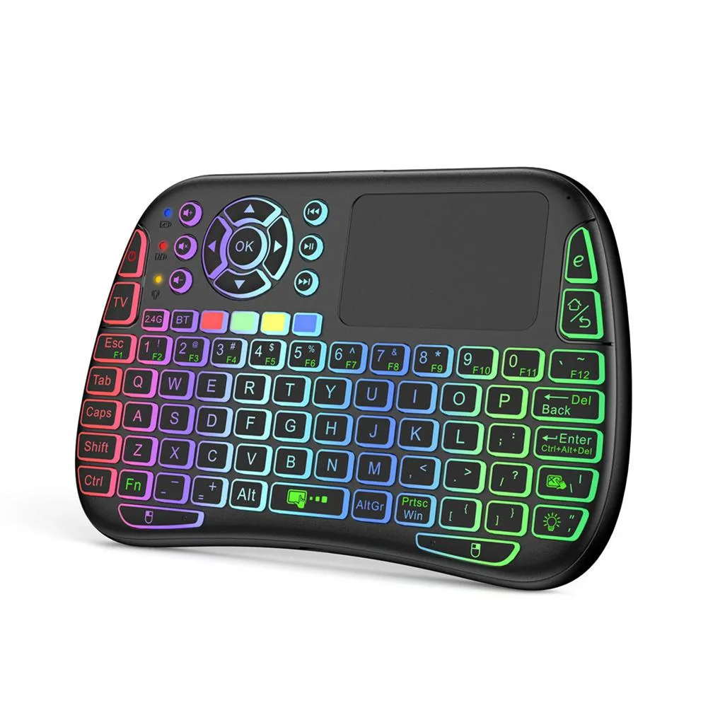 Mini teclado inalámbrico de 2.4 GHz con teclado numérico Touchpad portátil  ultrafino teclado remoto mouse combo