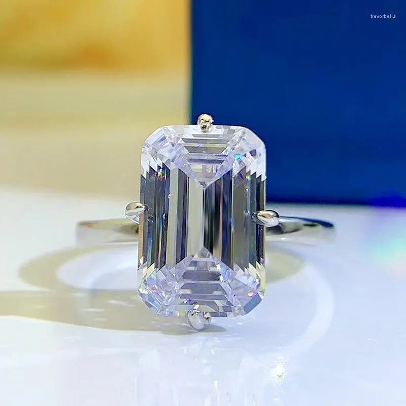 Pierścienie klastra jeden S925 Srebrny Diament Wysokiego Carbon 8 12 Pierścień Ins Biżuteria handlowa zagraniczna