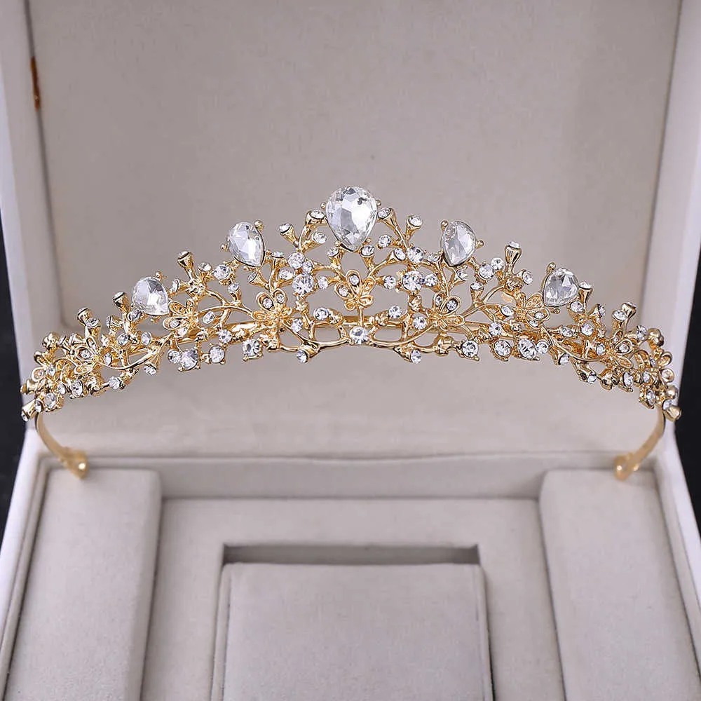 Tiaras Baroque Bridal Crown Princess Tiaras Diodem Wedding Hair Bejdia panna młoda Ozdoby PROM Girls HEDDRESS Akcesoria Z0220