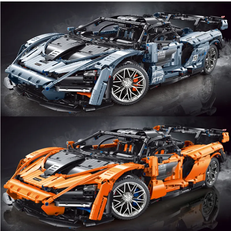 1:8 McLarens Senna Super Racing Car Buliding Blocks RC Model With Motor Moc T5013 3780pcs High-Tech Assembly Bricks Kids Birthday Toys Christmas Gifts